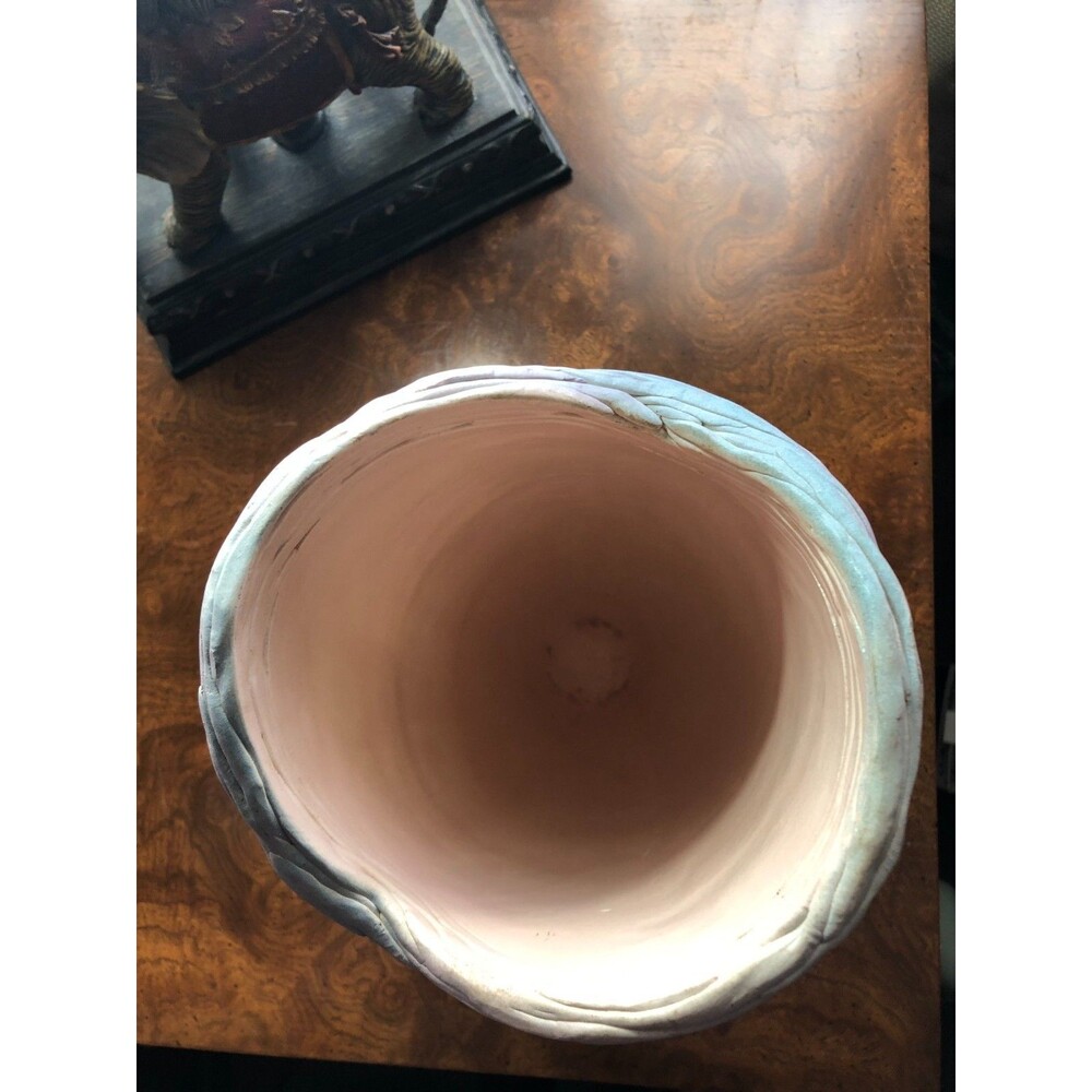 Vintage 80s/90s 13” Sculptural Vase - Handcrafted Pastel Abstract Pottery Unique - Picture 4 of 5
